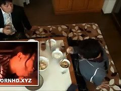 Japanese step-mother pounds sonnie under table