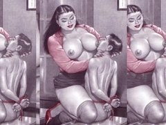 Stor rumpe, Samling, Ansikt sittende, Dominerende kvinne, Hårete, Naturlige bryster, Orgasme, Vintage