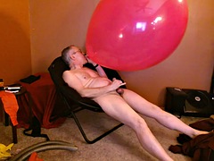 Balloonbanger 71 Fucking with a giant red balloon - continuation of video 70