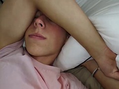 Cock hungry teen Danny Shine drains older creeps balls in POV