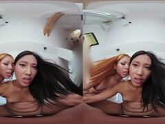 Sexually attractive Jureka Del Mar and May Thai virtual reality hot xxx clip