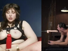Estella Bathory coerces Tony Orlando into sex with the machine