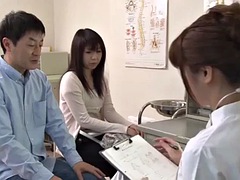 Husbands sperm examination in hospital