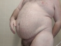 Belly inflation, belly bloating, shower inflation