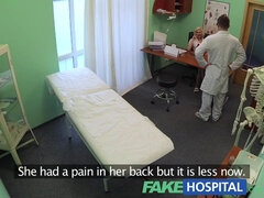 Brunette patient gets a thorough examination from her experienced nurse in fakehospital POV