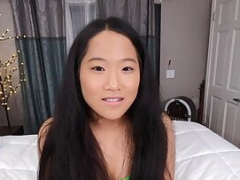 Oriental stepdaughter babe POV fucked by perv stepfather