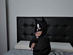 Midget Batman takes the opportunity to get into the bed of the big ass Thaina Fields... Is that your hero? because mine does