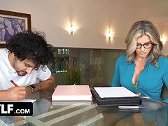 Stepmom Motivates Stepson to study by impregnating herself & another hot MILF