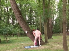 PUBLIC SWINGER - Grown-up undressed Man in forest fuck underweight 18-19 y.o.