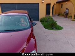 Angel Smalls takes on a driving professor for a wild anal ride in ExxxtraSmall - Ass Fucked By Her (Angel Smalls)