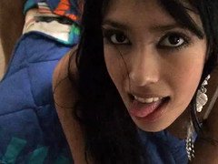 An intense and furthermore sensual latina is getting taken from behind, doggy style
