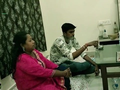 Indian hot milf Kamwali bhabhi getting fucked by young manager! Hindi XXX sex