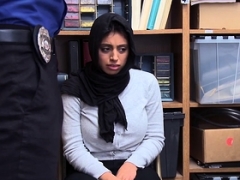 Muslim girl with a hijab gets fucked hard by a cop