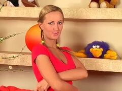 Cock sucking action by captivating Russian bimbo Cristal