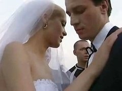 Bride Fucked Outdoors By Multiple Guy!