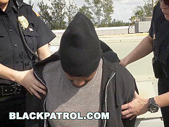 BLACK PATROL - Officers Maggie Green, Nina Lopez and Joslyn Put dark-hued Suspect In His Place