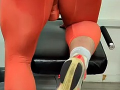 Thin orange tights. I love showing off in them at the gym.
