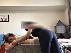 Married Latina Massage Lady slowly gives in to Monster Cock