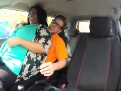 Real bbw pounded by horny driving instructor in the backseat