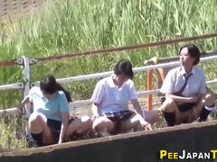Chinese students are urinating in the nature and making movies of each other, just for joy