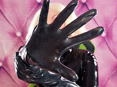 Latex ASMR Video: Big Rubber Gloves Arya Grander SFW Video with Hot Sound