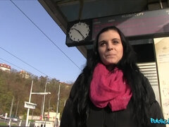 Amateur European Brunette Agrees To Car Sex For Cash  - train station hookup