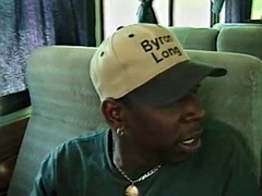 Horny ebony slut gets fucked on the bus