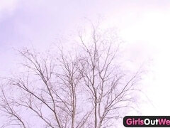 Girls Out West - Cute young lesbians make love