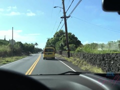 You take Lily to the beach and make her squirt in the car.