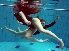 Two hot teen cuties underwater
