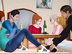 Max's life episode 31 - The naughty game with bottles, steamy kiss between girls, boobs, and a wild blowjob