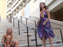 Waikiki Exposure: Melody and Lena's Lesbian Encounter