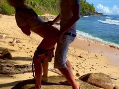 Nailing in Paradise - Sexy amateur couple enjoys outdoor fuckfest in a beautiful, heavenly place