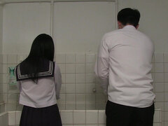 Japanese teen Sayaka Aishiro blowjob in toilet