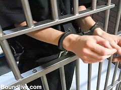 Cuffed, prison strip search, handcuffed