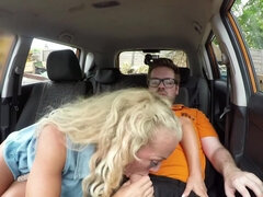 Rebecca Jane Smyth gives head and gets fucked in the car