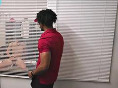 IR sporty taboo stud fucks his stepbrothers asshole in the office