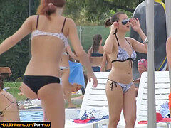 super-steamy milfs Tanning at the pool