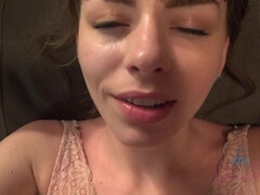 Alex takes your cock deep in her ass, and your load on her face.