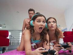 Gamers Katie Kush and Leana Lovings allowed themselves to be fucked