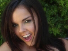 Slutty busty teen Dillion Harper opens her accurate shaved pussy