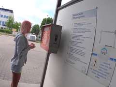 naughty-hotties.net - slender blonde at the car wash quickie