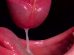 Close-up Blowjob: Check out Gorgeous Mouth - ASMR Cum-Filled Experience