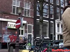 Real amsterdam hooker handling cum load from tourist