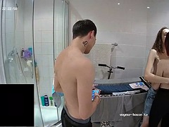 Sexy bath fuck 3some