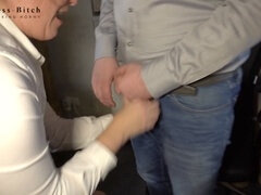 Pompino, Danese, Dominazione femminile, Lavoro di piedi, Tacchi, Umiliazione, Jeans, Segretaria