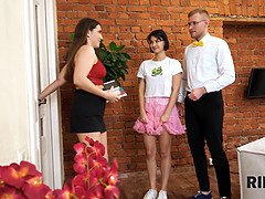 茶髪の, フェティッシュ, 女 人男 人, ハードコア, Hd, コキ, ロシア人, 三人