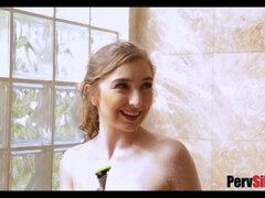 Stepbro's naughty fantasy: Sneaking into Sis's shower with his stepsister!