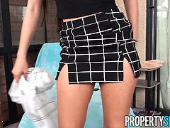 Property Agent's Pussy Licked & Ridden in POV Property Sex Video with Cute Brunette Agent