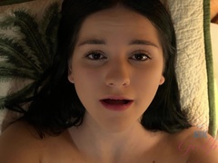 Violet takes you upstairs to fuck her.
